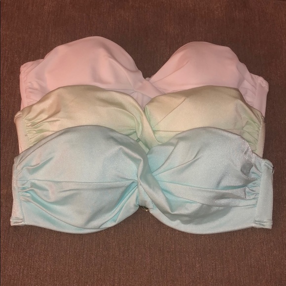 Victoria's Secret Other - 3 NWOT Victoria’s Secret bandeau bathing suit tops